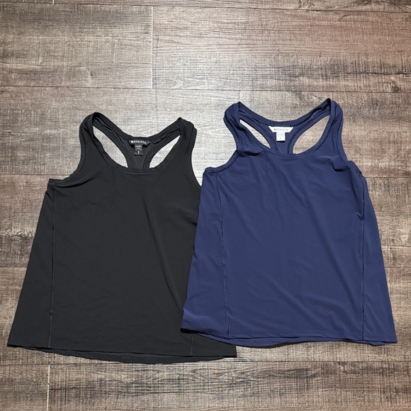 Athleta Tops - Athleta Black and Navy Racerback Tank Tops